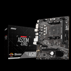MSI A520M-A Pro AMD AM4 ổ cắm <span class=keywords><strong>DDR4</strong></span> <span class=keywords><strong>RAM</strong></span> máy tính chơi Game Bo mạch chủ - Product Image 1