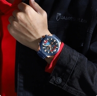 CURREN-Montres-bracelets à quartz tendance 8401, horloge lumineuse noire, bracelet en acier inoxydable pour hommes, montres chronographes de sport décontractées pour hommes