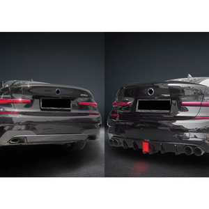 G20 3ซีรี่ส์ G28สีดำมันวาวสำหรับ BMW การปรับแต่งขอบด้านหลังรวมถึงไฟนักบินกันชนหลัง - Product Image 5