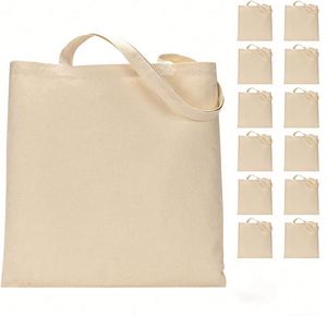 Sac en toile de coton recyclé personnalisé avec poignée pour le shopping, l'apprentissage, les services publics, la publicité, la promotion, pour femmes et hommes - Product Image 1