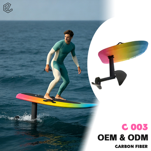 Planche de surf électrique hydrofoil à dégradé coucher de soleil méditerranéen 168 cm pour l'aventure aquatique au club de plage d'Ibiza - Product Image 3