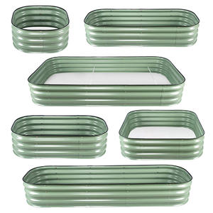 工場供給 モジュール式 金属製 レイズドガーデンベッド 大型 屋外 亜鉛メッキ鋼 プランターボックス 床置き ガーデニング用 - Product Image 5