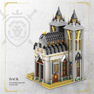 Reobrix 66027 3468 pièces Série Médiévale Ornement d'église médiévale Modèle de blocs de construction Jouet éducatif Adultes 14+ Cadeau DIY à expédier - Product Image 5