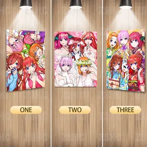 Anime Die Quintessenz Quint uplets 3D Lentikular Druck Poster Flip Ändern Bilder Nettes Mädchen Wand kunst Home Decor