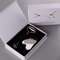 Outils faciaux Gua Sha en acier inoxydable d'usine Logo personnalisé Massage par grattage Guasha en métal pour le corps relaxant Guasha et rouleau
