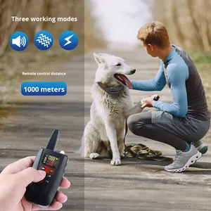 आउटडोर वाटरप्रूफ इलेक्ट्रिक डॉग प्रशिक्षण कॉलर एंटी-बार्किंग रिमोट कंट्रोल और रंग स्क्रीन के साथ - Product Image 1
