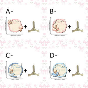 Placa de madera lisa para marcar hitos del bebé, con diseño de Hello World, para niño o niña, con combinación de colores, para registro de nacimiento, accesorio para fotos de mesa, regalo para baby shower - Product Image 3