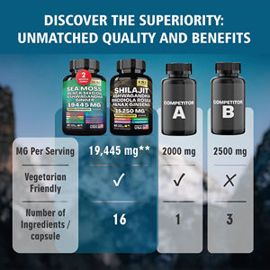 OEM <span class=keywords><strong>Shilajit</strong></span> kapsul <span class=keywords><strong>Herbal</strong></span> lumut laut lumut laut minyak biji hitam Ashwagandha jahe <span class=keywords><strong>Shilajit</strong></span> Rhodiola Rosea 60 Kapsul suplemen - Product Image 2