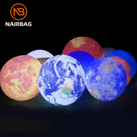 Modèles de planètes gonflables géants, globe terrestre, Lune, Mars, Soleil, Jupiter, Vénus, Mercure, Saturne, Uranus, Neptune, grande boule avec lumières LED