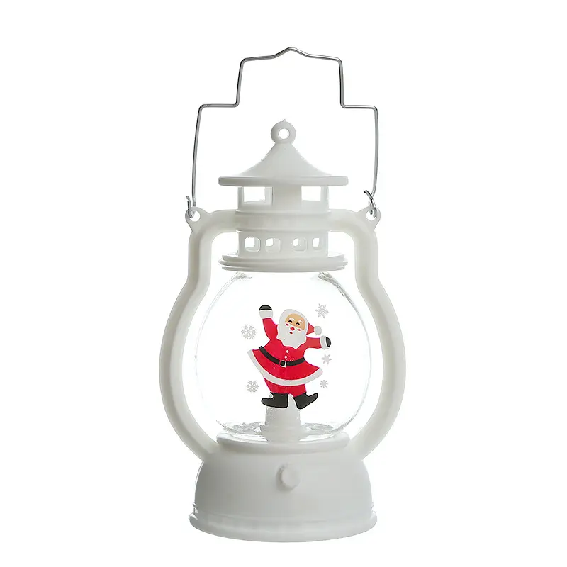 2022 Hot LED Light Candle Lantern Indoor Snowman Hanging LED Christmas Santa Snowman Plastic Lantern Light Xmas Decorative Lamp