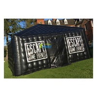 Parcours d'obstacles gonflable Mega Escape Challenge - Tente de jeu d'évasion étanche et facile à installer pour les défis de team building