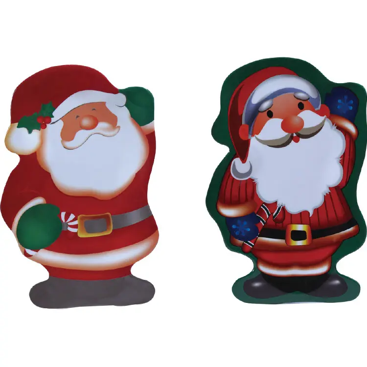 Bandeja de plástico para decorar postres de Navidad para niños, bandeja de plástico con forma de Santa Claus, de melamina roja segura para invierno, no admite impresión CMYK
