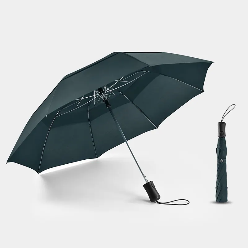 고품질 완전 자동 우산 비 2 접는 선물 파라솔 소형 대형 여행 자동차 우산