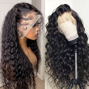 Productos Populares, Peluca de Cabello Humano Virgen Rizado con Encaje 4x4 13x4, Peluca Frontal de Encaje sin Pegamento, Peluca de Cabello Humano Real con Ondas de Agua, Pelucas Frontales de Encaje - Product Image 6