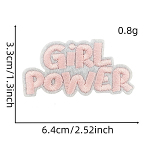 Juego de parches bordados de hierro <span class=keywords><strong>feminista</strong></span> Girl Power Quote Applique Badge para chaqueta, bolso, sombrero, decoración DIY - Product Image 4