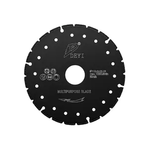 DEYI 진공 브레이징 4.5 인치 중국 다이아몬드 절단 디스크 금속 철근 대리석 콘크리트 알루미늄 절단 휠 제조