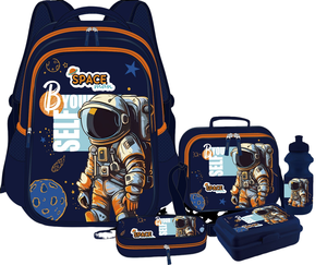 Set <span class=keywords><strong>Zaino</strong></span> Scuola 5 in 1 da 17 Pollici 2026 con Astuccio, Borsa Pranzo, <span class=keywords><strong>Porta</strong></span> Borraccia e 5 Pezzi per Bambini, Confezione Scatola Colorata - Product Image 1