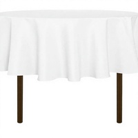 Nappe en polyester blanc uni Sancua, diamètre 60 pouces, 20-48 pouces |   Résistant à l'eau, anti-déversement, lavable, pour buffet de salle à manger