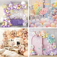 Großhandel Helium Air Hochzeit Alles Gute zum Geburtstag Party Dekoration Chrom Macaron Metallic Pastell Latex Luftballons