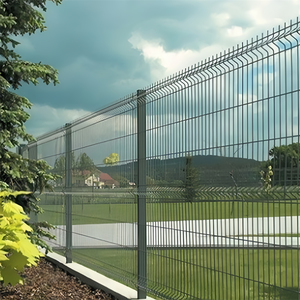 Recinzione Economica per Esterni con Pannelli Quadrati 2M, Telaio in Ferro PVC Legno Zincato, Rete Metallica Intrecciata 3D per Giardino e Patio - Product Image 4