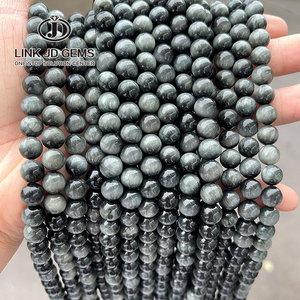 LINK JD GEMS JD Cuentas espaciadoras sueltas redondas <span class=keywords><strong>de</strong></span> <span class=keywords><strong>piedra</strong></span> <span class=keywords><strong>ojo</strong></span> <span class=keywords><strong>de</strong></span> águila natural <span class=keywords><strong>de</strong></span> calidad 5A, tamaño a elegir 6/8/10/12mm, para fabricación <span class=keywords><strong>de</strong></span> joyas - Product Image 1