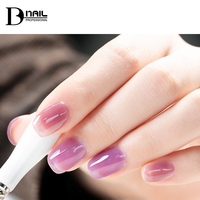 BD Purple Crystal 12 couleurs Série violet doux, version entièrement transparente, saine et hypoallergénique pour la manucure quotidienne