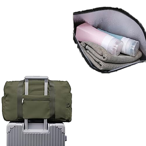 Large Capacity Portable Convertible Garment Lightweight Duffel Bag Fashionable <strong>Foldable</strong> Carry-on <strong>Suitcase</strong> for Weekend Zipper - Product Image 4