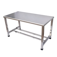 Table de travail en acier inoxydable robuste, durable, pour l'intérieur et l'extérieur, pour les stands de nourriture, les cuisines de restaurants, les barbecues et les marchés