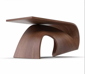 Bắc Âu sáng tạo nhà hàng sang trọng Đồ nội thất nhà bếp nghệ thuật hình dạng độc đáo rắn gỗ bàn ăn đặt bên bảng - Product Image 4