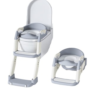 Inodoro infantil con escaleras, asiento plegable para niños pequeños de 1 a 2 años, diseño multifuncional, material Ppp - Product Image 4