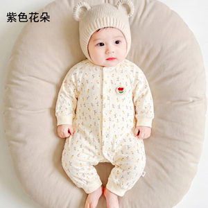 Pakaian Bayi Baru Lahir 100% Katun, Romper Bayi Lengan Panjang dengan Kancing Tekan, Cetakan Kartun, Romper Bernapas - Product Image 3