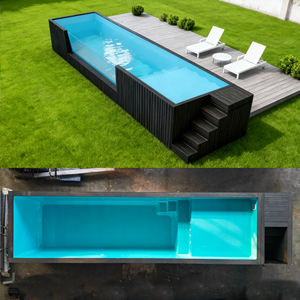 Piscina SPA de Nado Independiente para Exterior Rectangular de Lujo sobre el Suelo de Fibra de Vidrio - Product Image 4