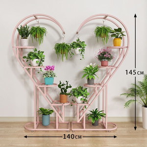 Panier de rangement multi-niveaux moderne et luxueux pour l'intérieur, pot de <span class=keywords><strong>fleurs</strong></span> en céramique vert aneth glacé plaqué or, support pour plantes pour la maison et le jardin, du sol au plafond - Product Image 4