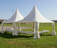 Tente de réception de mariage imperméable en PVC d'extérieur, auvent en aluminium 4x4 5x5, gazebo de jardin, pagode, exposition, événement, tente de sol pour le sport