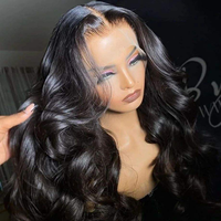 Perruque Longue Ondulée 13x4 HD Transparente Lace Front Blonde Cendrée pour Femmes, Pré-Pluckée avec Baby Hair, Densité 250%, Cheveux Humains Véritables Sans Colle