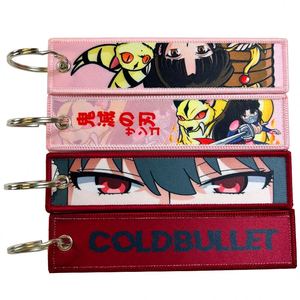 Manufacturer Personalized Sublimation Jet Tag logo Kawaii <b>Keychains</b> Cartoon Fabric Cute <b>Anime</b> Keychain - Product Image 2