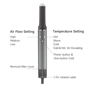 Secador de Pelo Iónico Negativo de Alta Velocidad HQ Mixed Proc 110,000 RPM, Rizador Automático, Secador de Pelo 6 en 1 con Aire Caliente - Product Image 2