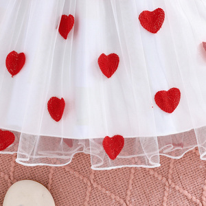 Set di Abbigliamento per Bambine 3-8 <span class=keywords><strong>Anni</strong></span>, Giacca in Denim Floreale e Vestito con Cuori, Stile Cinese, Due Pezzi Traspiranti per Uso Quotidiano - Product Image 6