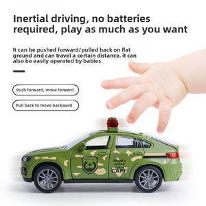 Coche de Policía de Juguete con Inercia para Niños, Modelo a Escala 1:5, Resistente a Caídas, con Puertas que se Abren - Product Image 3