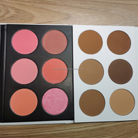 Maquillage de marque privée visage contour blusher cosmétiques mat palette de poudre pressée