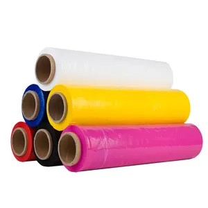 Free sample Multicolour LLDPE strech film roll with pallet shrink packaging