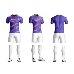 ชุดฟุตบอลผ้าโพลีเอสเตอร์พิมพ์ลายแบบถ่ายเทความร้อนระบายอากาศแห้งเร็วสำหรับฤดูร้อน - Product Image 3