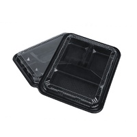 Boîte à bento de qualité alimentaire Ready Ship Conteneur à lunch carré en plastique écologique pour plats à emporter Plateau à sushi et à bonbons pour sandwichs