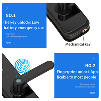 Sistema de Software DE GESTIÓN TTLock para puerta de Hotel, cerradura Digital biométrica con huella dactilar, llave de tarjeta Rfid, cerradura inteligente