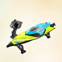 Bateau télécommandé RC 2,4 GHz, modèle de simulation de bateau rapide, électrique, haute vitesse, pour enfants, piles incluses, utilisable dans les piscines et les lacs