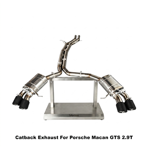 Vortex Lightweight Natural Titanium Catback System With Vacuum Valve For Porsche Macan GTS 2.9T - Product Image 1