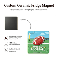 Aimant de réfrigérateur en céramique personnalisé avec logo promotionnel, imprimé par sublimation, ornement pour la maison