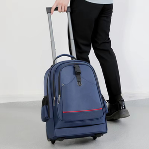 Low Price Wholesale Fashion Zipper Mute <b>Wheel</b> Convenient Large Capacity Waterproof Wheeled Pull Rod <b>Backpack</b> Motion Men - Product Image 6