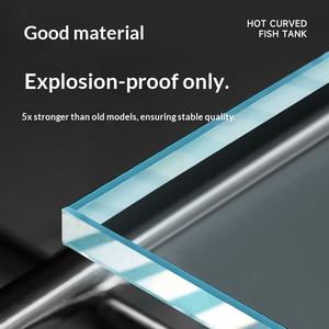 Acquari, Vasca Rettangolare per Pesci Rossi con Bordi Curvi, Vetro Ultra-Trasparente, Personalizzabile per Casa/Soggiorno, Misure Piccole/Medie - Product Image 6