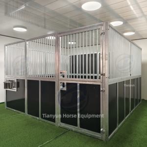 Gegalvaniseerde metalen bamboe/WPC paardenstal voorpanelen voor paardenstallen, zware draai-/schuifdeuren, scheidingswanden voor stallen - Product Image 5